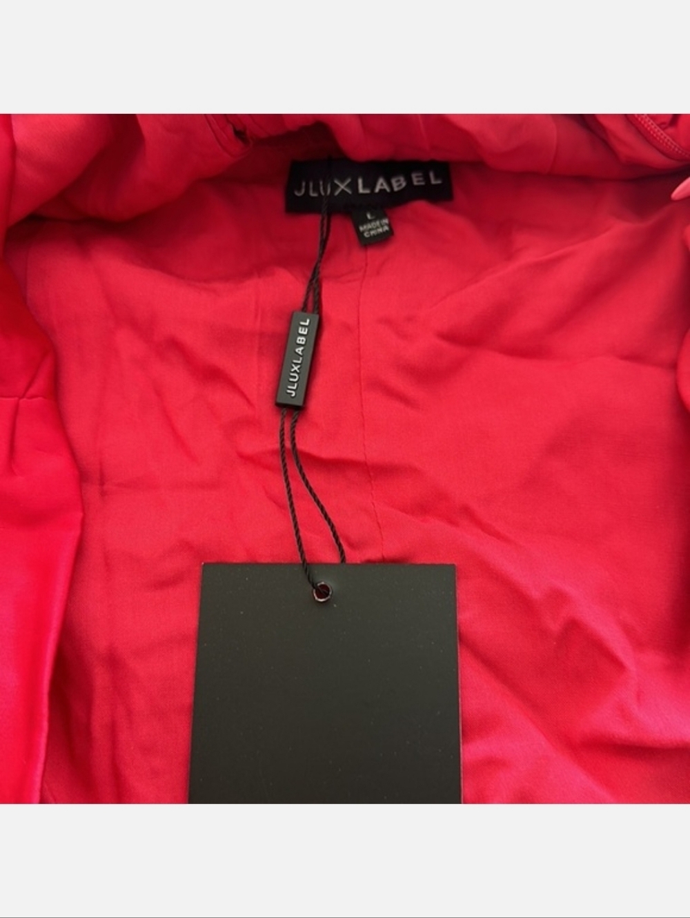 JLUXLABEL Berry 🍒ROSETTE🌹 Strapless Red Ruched Top - Picture 5 of 7